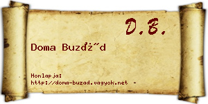 Doma Buzád névjegykártya